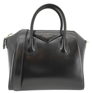 Givenchy Antigona Small Leather Satchel Shoulder Bag Black